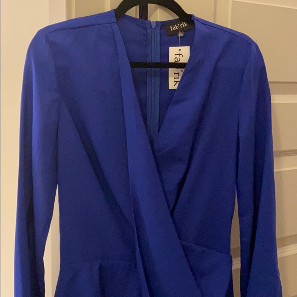 Fab’rik electric blue romper Size S v neck - Picture 5 of 5